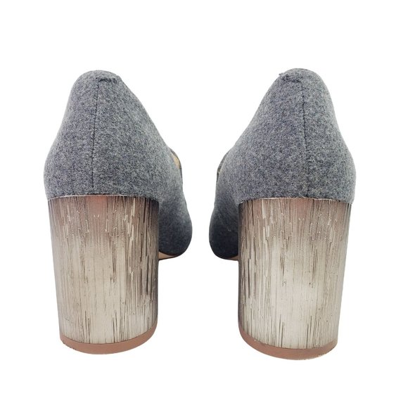 Splendid Rosita II Gray Fabric Loafer Heels Sz 9 - Picture 8 of 9